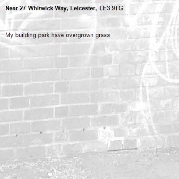 My building park have overgrown grass -27 Whitwick Way, Leicester, LE3 9TG