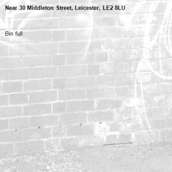 Bin full-30 Middleton Street, Leicester, LE2 8LU