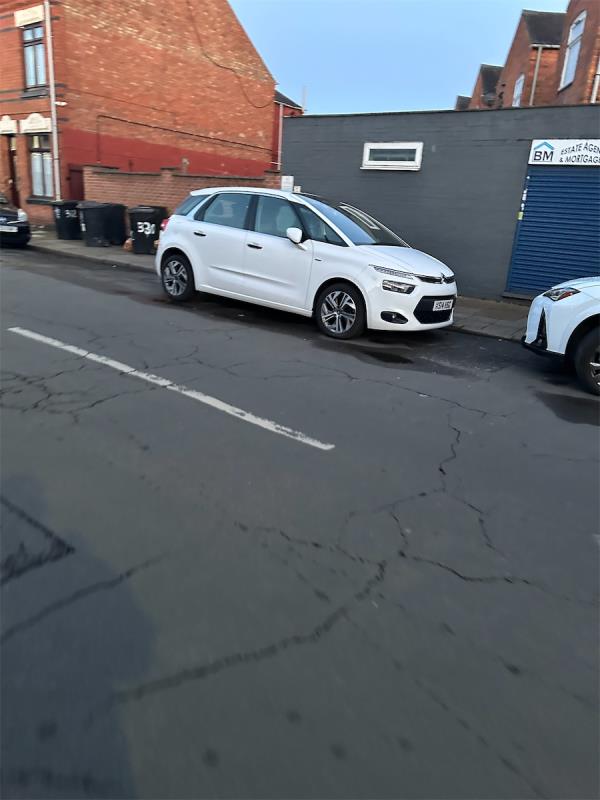 Abandoned car for over 3 weeks it hasn’t moved and now the tyres have deflated. Causing parking issues in an already busy area. -6 Copdale Road, Leicester, LE5 4FG