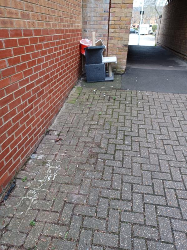CAN the council arrange to have this flytip removed from the side of 119 Tollgate Road Beckton. In the  small  footpath. Thanks -7A, Wintergreen Close, Beckton, London, E6 5UQ