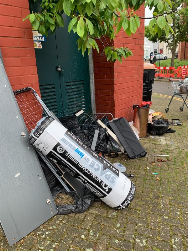 More flytipping by the Verran road bins. The council is doing nothing to disincentivize people from dumping their household waste here and residents are sick of it-19 Verran Road, London, SW12 8BA