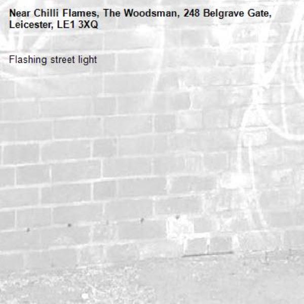 Flashing street light -Chilli Flames, The Woodsman, 248 Belgrave Gate, Leicester, LE1 3XQ