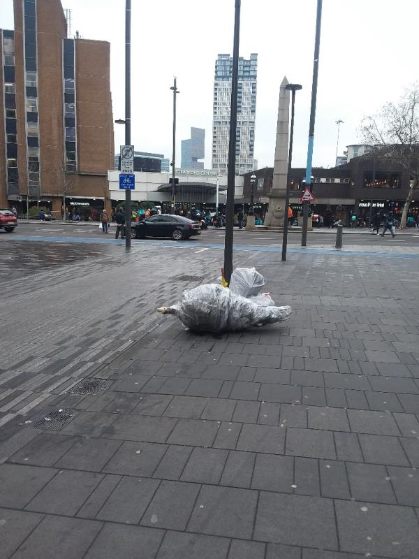 Bin Bags and Litter at this location-Magistrates Court West Ham Lane, London, E15 4BQ