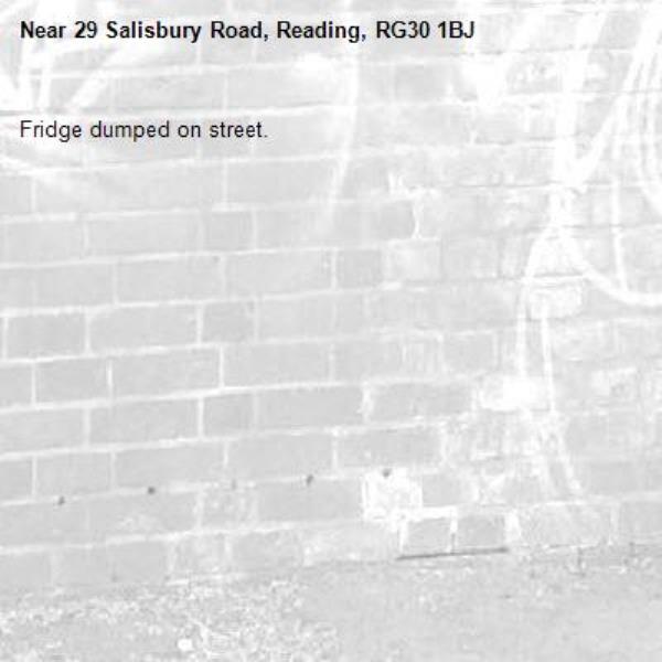 Fridge dumped on street.-29 Salisbury Road, Reading, RG30 1BJ
