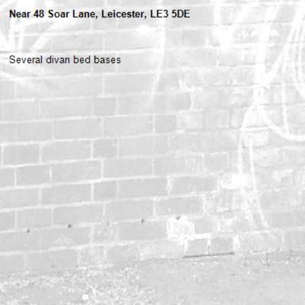 Several divan bed bases-48 Soar Lane, Leicester, LE3 5DE