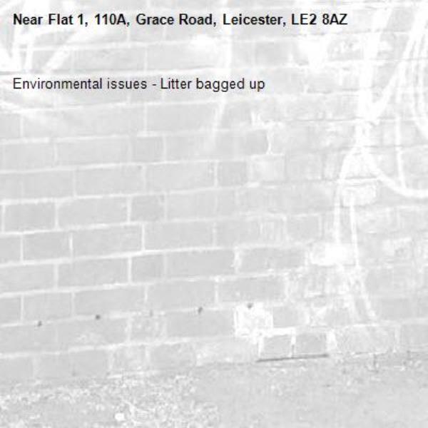 Environmental issues - Litter bagged up-Flat 1, 110A, Grace Road, Leicester, LE2 8AZ