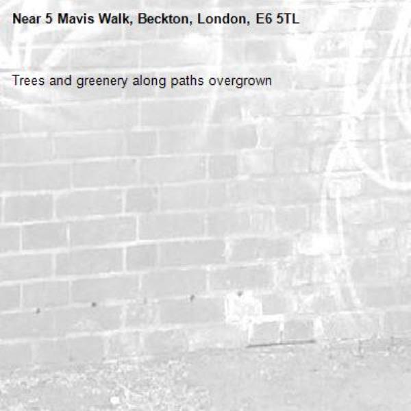 Trees and greenery along paths overgrown-5 Mavis Walk, Beckton, London, E6 5TL