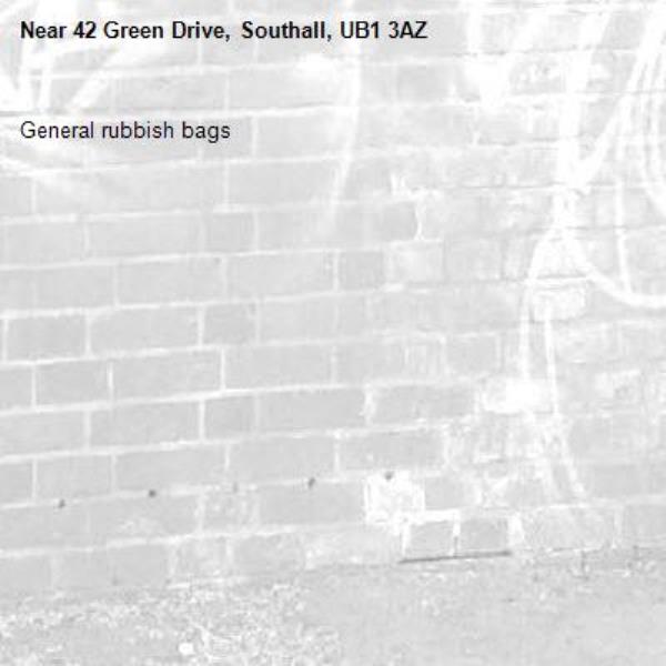 General rubbish bags-42 Green Drive, Southall, UB1 3AZ