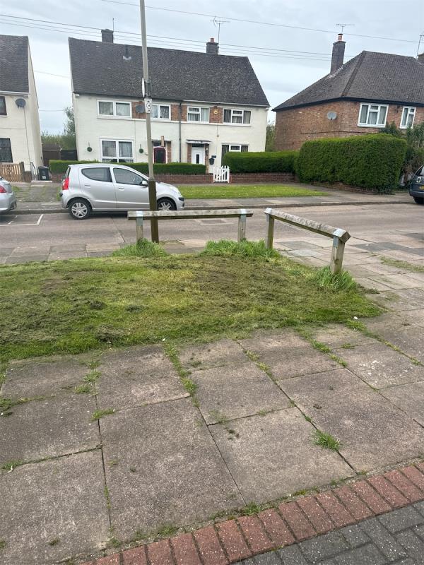 Grass has been cut but most grass has been destroyed as it was cut too small and edging hasn’t been done at all-88 Withcote Avenue, Leicester, LE5 6SU