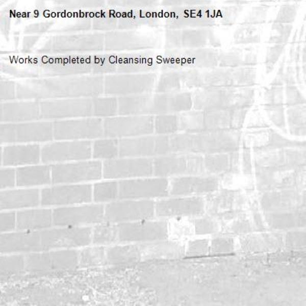 Works Completed by Cleansing Sweeper-9 Gordonbrock Road, London, SE4 1JA