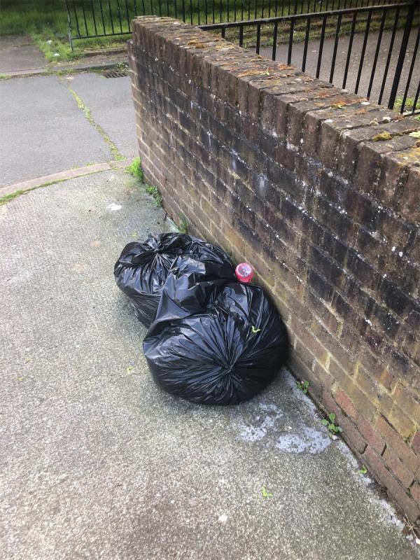 Please clear black bags-Bushey House, Charlesfield, Grove Park, London, SE9 4PP