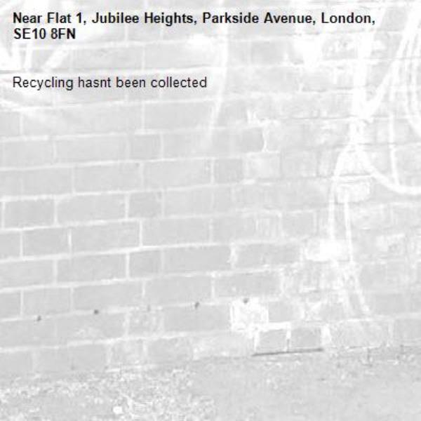 Recycling hasnt been collected -Flat 1, Jubilee Heights, Parkside Avenue, London, SE10 8FN