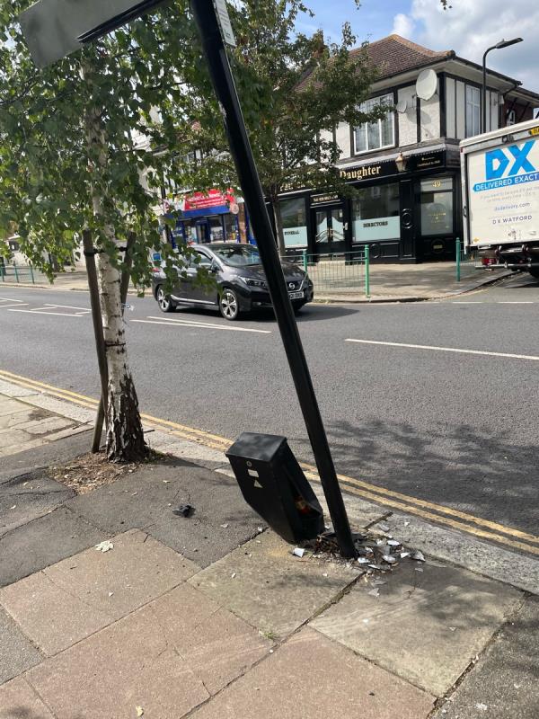 Street light cabinet knocked over -86 Oldfield Lane South, Greenford, UB6 9LA