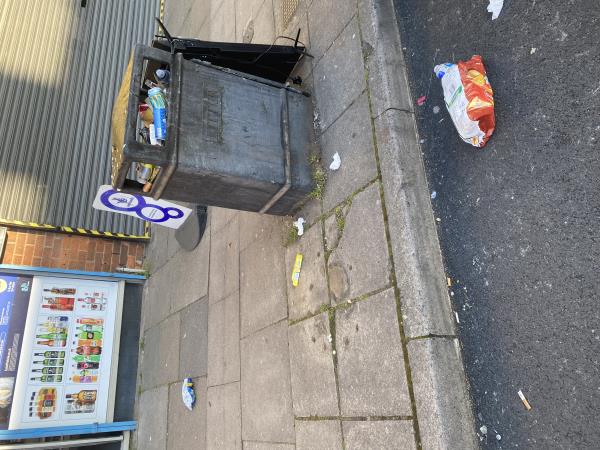 This bin is not clear yesterday and today, can you please clear it today, -252 Victoria Road Leicester 