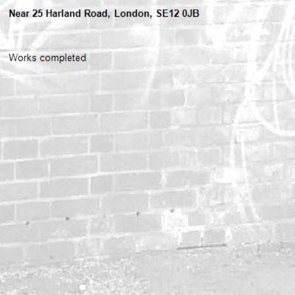 Works completed-25 Harland Road, London, SE12 0JB