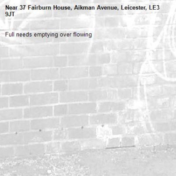 Full needs emptying over flowing -37 Fairburn House, Aikman Avenue, Leicester, LE3 9JT