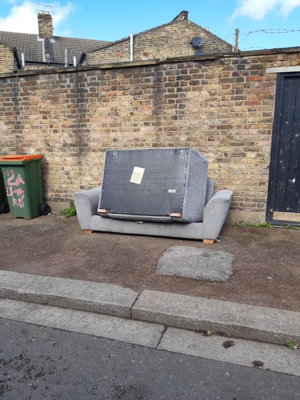 Sofas dumped near 1 Tinto Road E16 -61 Hayday Road, Canning Town, London, E16 4BA