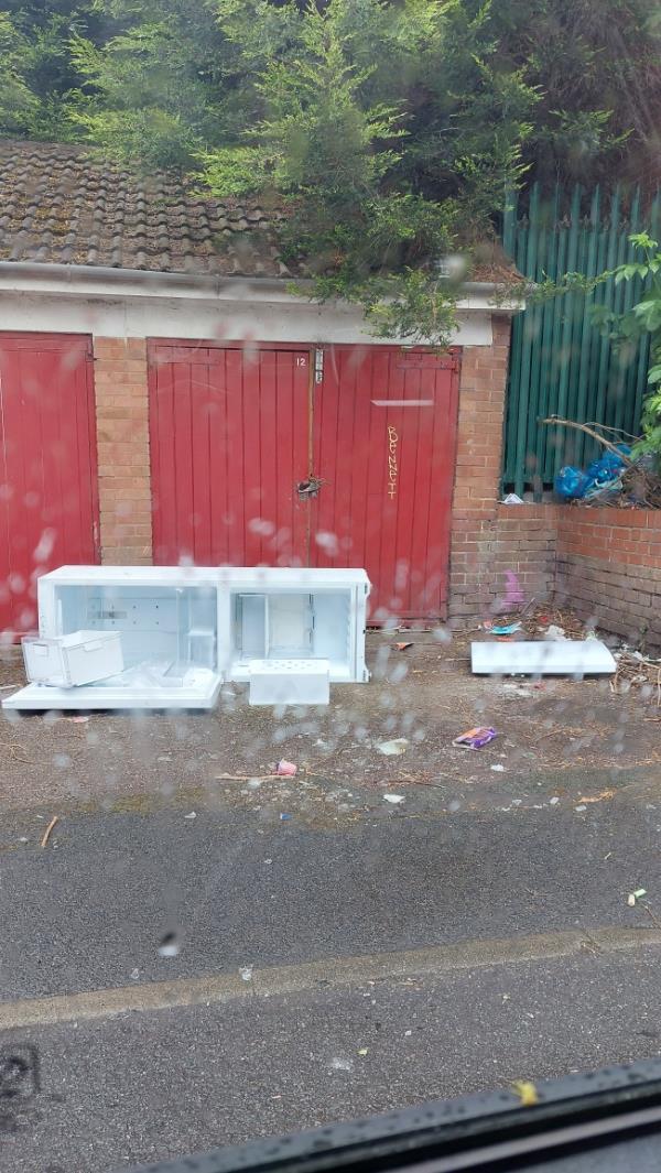 A fridge has even dumped and subsequently smashed up. -4 Warwick Street, Bilston, WV14 0NX