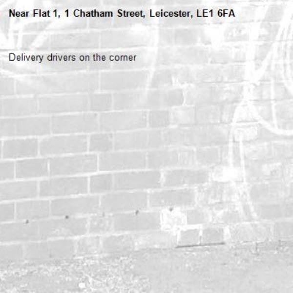 Delivery drivers on the corner-Flat 1, 1 Chatham Street, Leicester, LE1 6FA