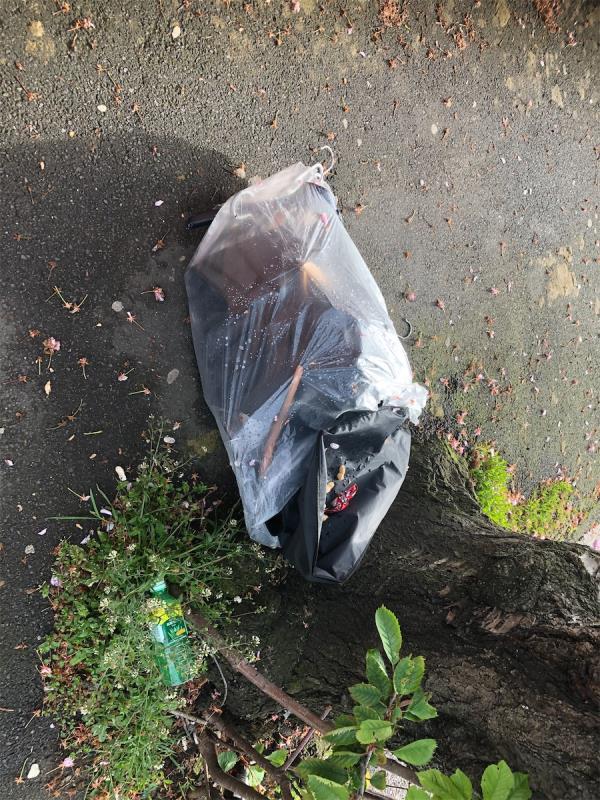 Please clear flytip from by tree-1 Bamford Road, Bromley, BR1 5QP