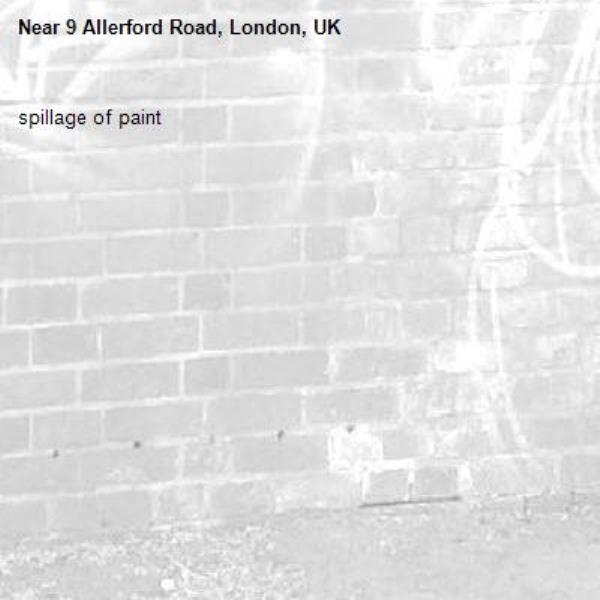 spillage of paint-9 Allerford Road, London, UK