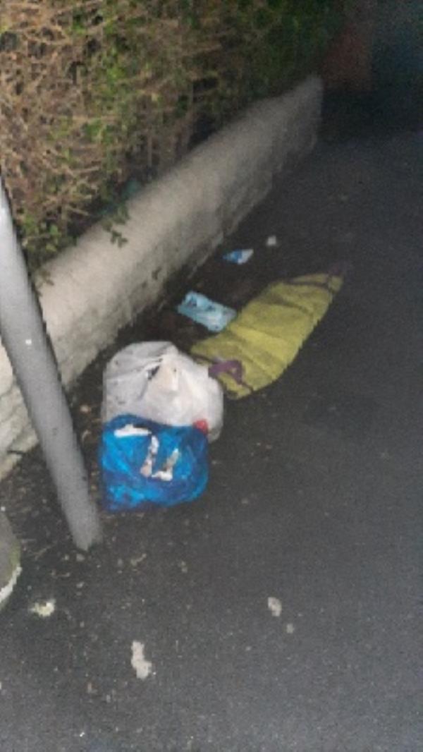 bags of rubbish on pavement -23 Catherine Street, Reading, RG30 1DN