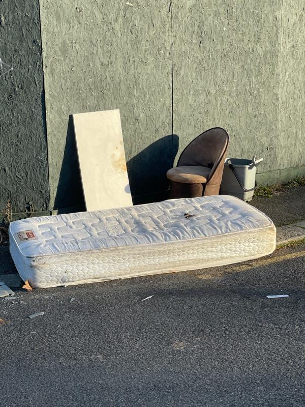Other furniture dumped by the mattress (already reported) -10 Holly Hedge Terrace, Hither Green, SE13 5HQ, England, United Kingdom