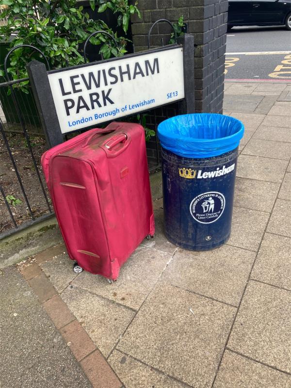 Left by someone at entrance to Lewisham Park-72 Lewisham Park, Hither Green, London, SE13 6QJ