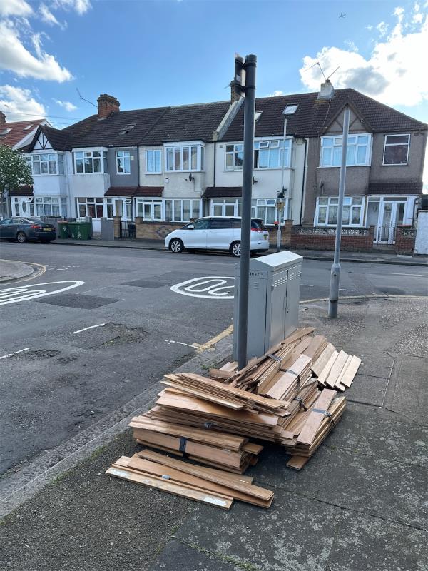 Dumped rubbish on corner of road please clear thanks -22 Charles Road, Forest Gate, London, E7 8PT