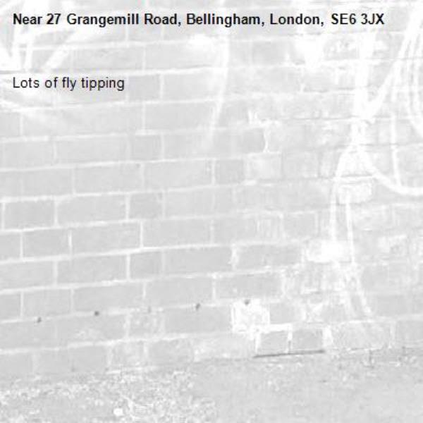 Lots of fly tipping -27 Grangemill Road, Bellingham, London, SE6 3JX