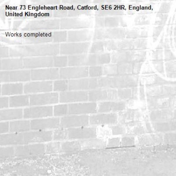 Works completed -73 Engleheart Road, Catford, SE6 2HR, England, United Kingdom