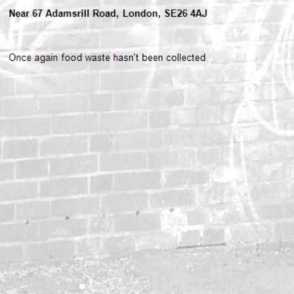 Once again food waste hasn&#39;t been collected-67 Adamsrill Road, London, SE26 4AJ