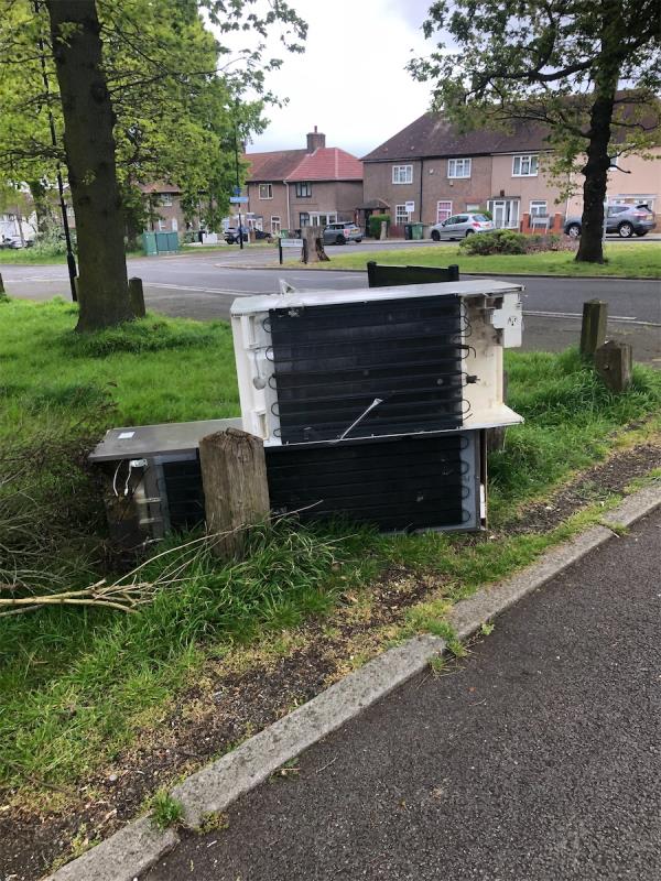 Shaw Road opposite Play Area. Please clear 2 fridges-Play Space