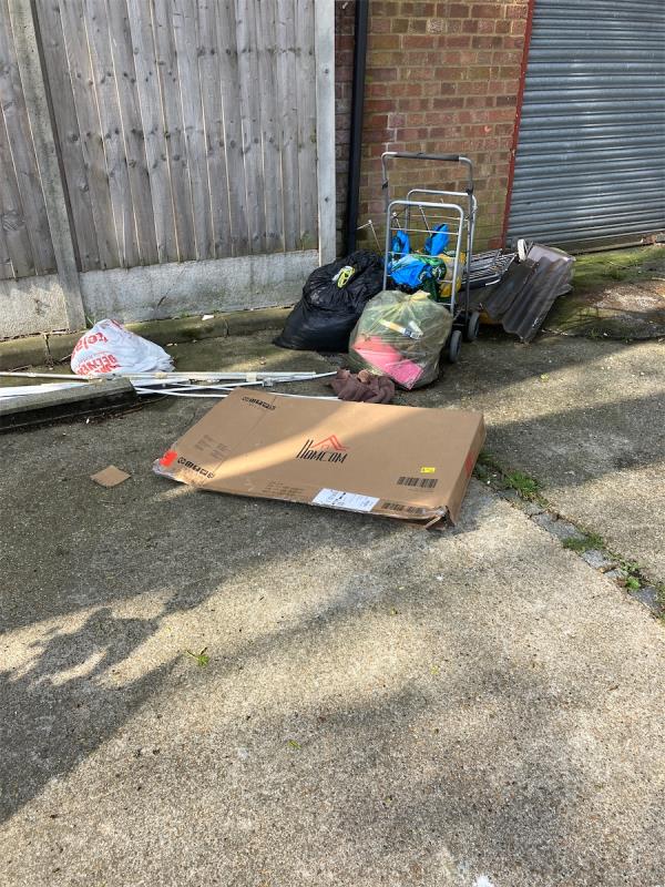 Fly tipping -28 Ozolins Way, Canning Town, London, E16 1LH
