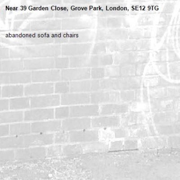 abandoned sofa and chairs-39 Garden Close, Grove Park, London, SE12 9TG