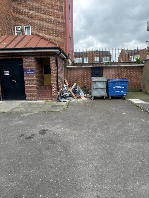 Council tenant dumping materials at site. -1 Godley Close, New Cross, London, SE14 5BZ