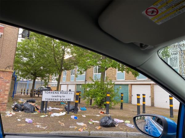 No 2 rubbish dumped on street again-2 Torrens Road, Stratford, London, E15 4NA