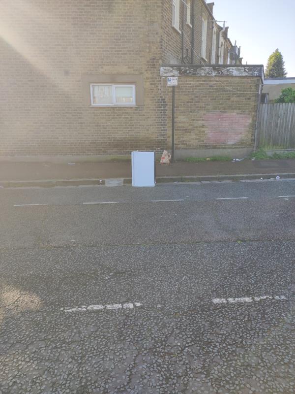 Dumped small fridge -42A, Southend Road, East Ham, London, E6 2AA