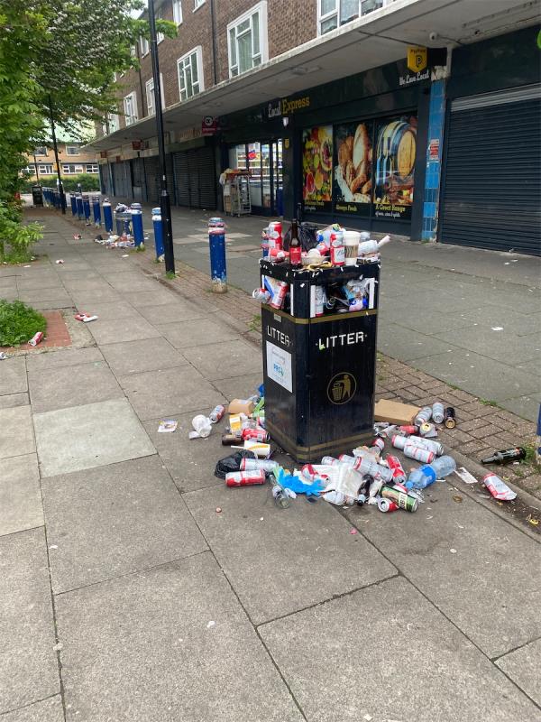 Overflowing bins around the estate on daily basis. Litter is now on the streets around the school. It’s terrible-1 Edwin Street, Canning Town, London, E16 1PZ