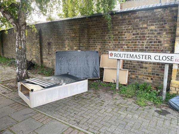 Fly tipped furniture-17 Routemaster Close, Plaistow, London, E13 0BE