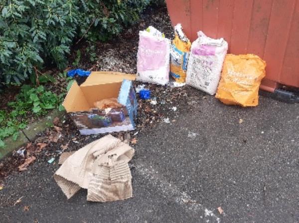 household waste flytipped on going at this site. has been investigated now removed. -1 Tessa Rd, Reading RG1 8EQ, UK