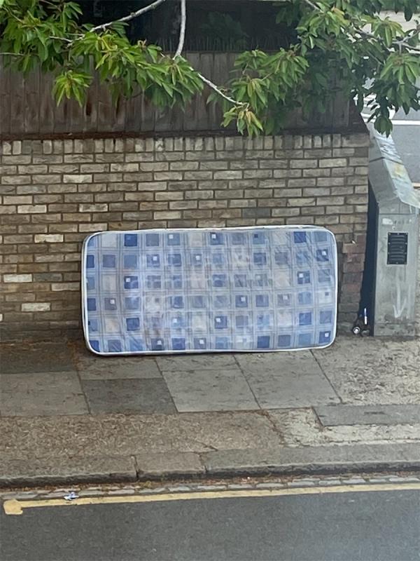 Mattress dumped on pavement on Sibley Grove.-102A, Sibley Grove, Manor Park, London, E12 6SF