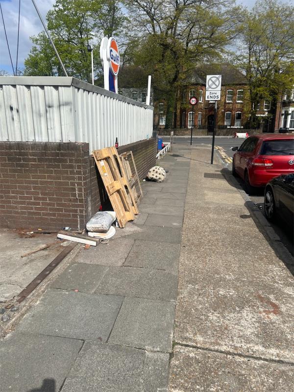 See picture, rubbish dumped since 1-2 months -1 Westbury Road, Forest Gate, London, E7 8BU