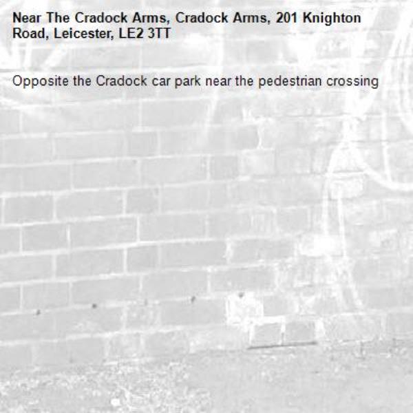 Opposite the Cradock car park near the pedestrian crossing-The Cradock Arms, Cradock Arms, 201 Knighton Road, Leicester, LE2 3TT