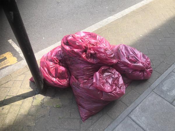 Missed collection of commercial waste bags-190A, Hither Green Lane, Hither Green, London, SE13 6QB