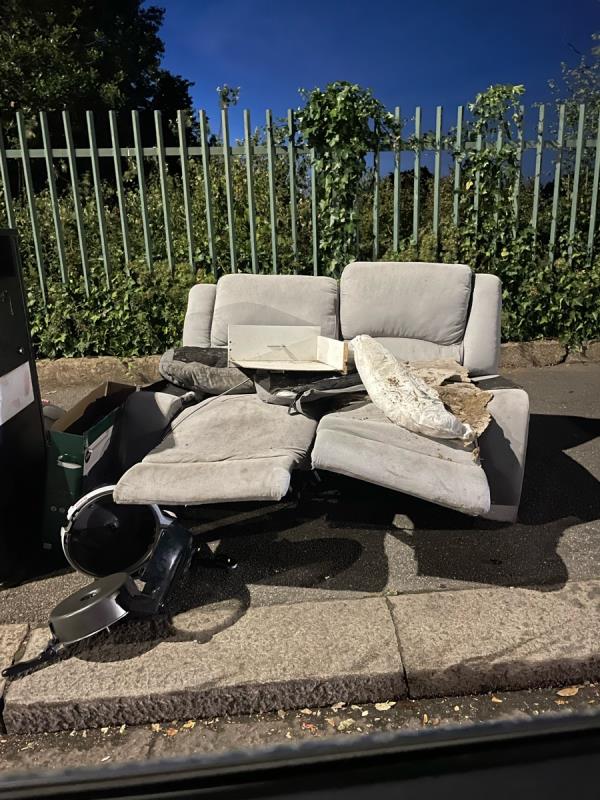 Discarded Sofa-150 Lonsdale Avenue, East Ham, E6 3JX