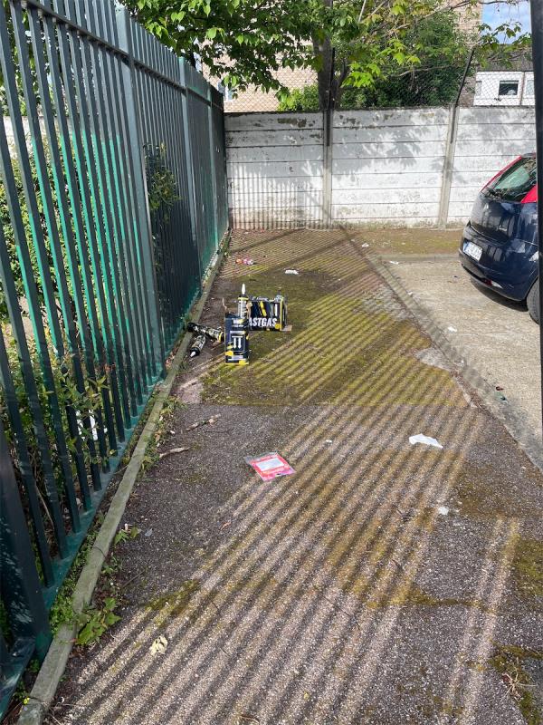 Car park full of teenagers and lots of laughing gas canisters and rubbish partying at silly hours of the morning everyday tenants not happy place is a mess also.-1 Cruikshank Road, Stratford, London, E15 1SN