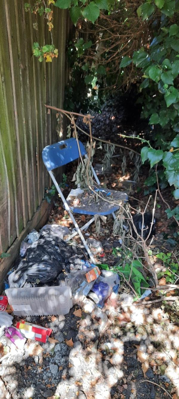There has been some fly tipping in the communal alleyway behind our properties. The council have fitted a new security gate but did not remove the rubbish. The gate has a code number lock. I have the relevant number please contact me for number. 07941 523867. Thanks. -6 Romsey Road, Reading, RG30 6UP