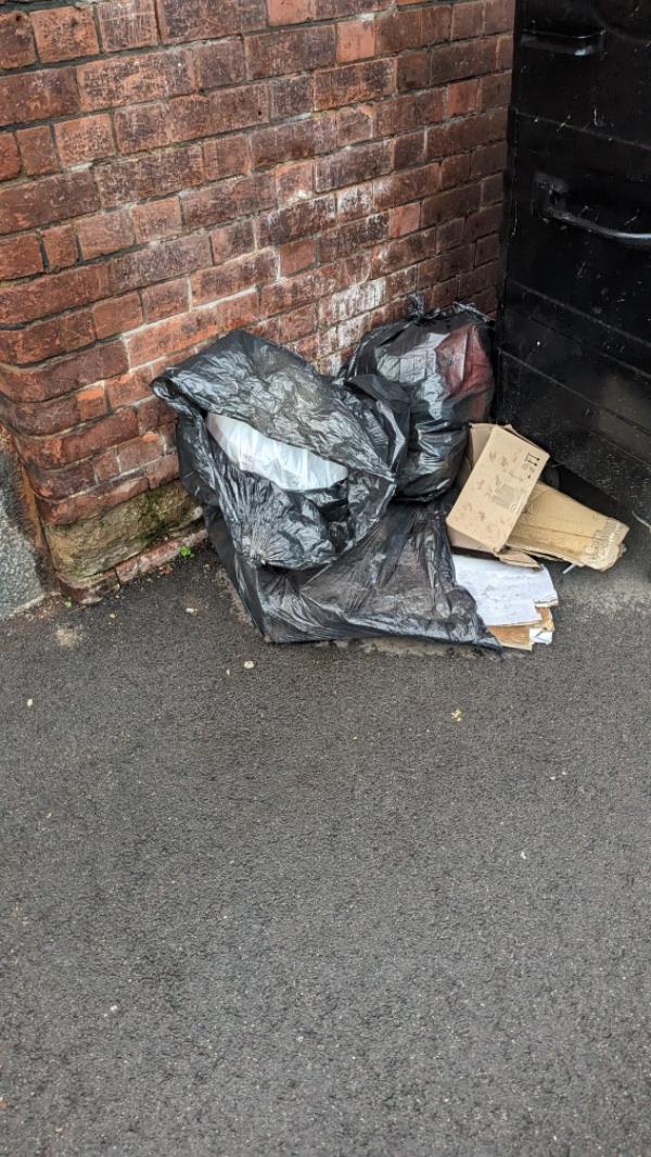 People keep leaving rubbish bags here-94b High Street South, East Ham Central, E6 3RL, England, United Kingdom