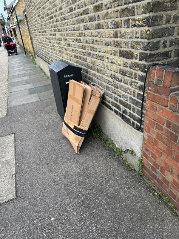 Cardboard dumped-38 Dyson Road, Stratford, London, E15 4JX